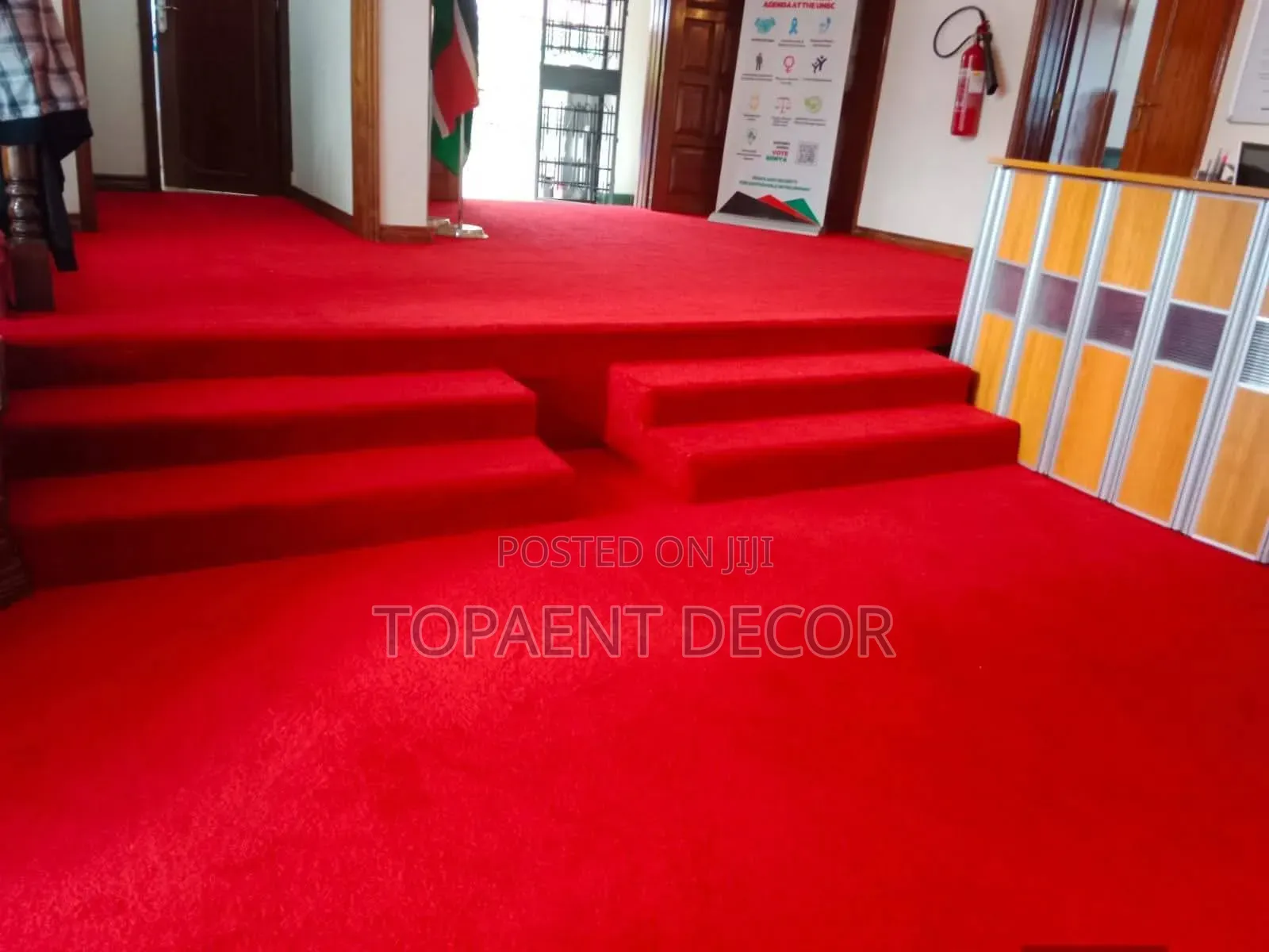 Delta Red Non Fluffy Easy To Clean Wall To Wall Floor Carpets