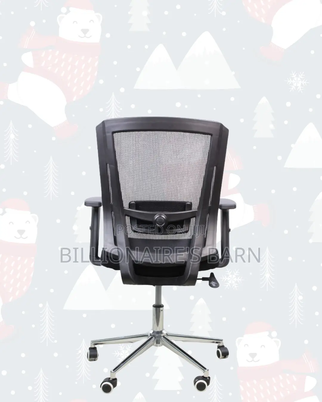 Mid-Back Chair Chrome Base • Smooth Movement, Strong Chrome Base