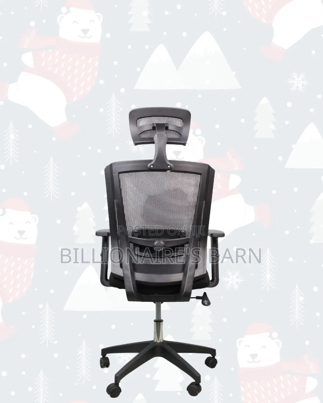 Black Office Chair • All-Day Comfort, Nylon Base Stability