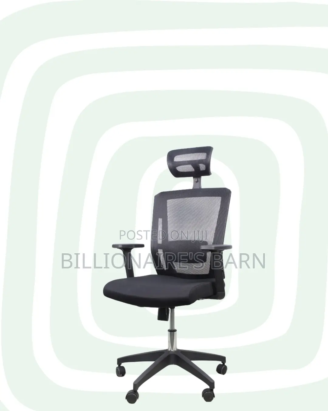 Headrest Office Chair — Easy Adjustments, Adjustable Headrest Support