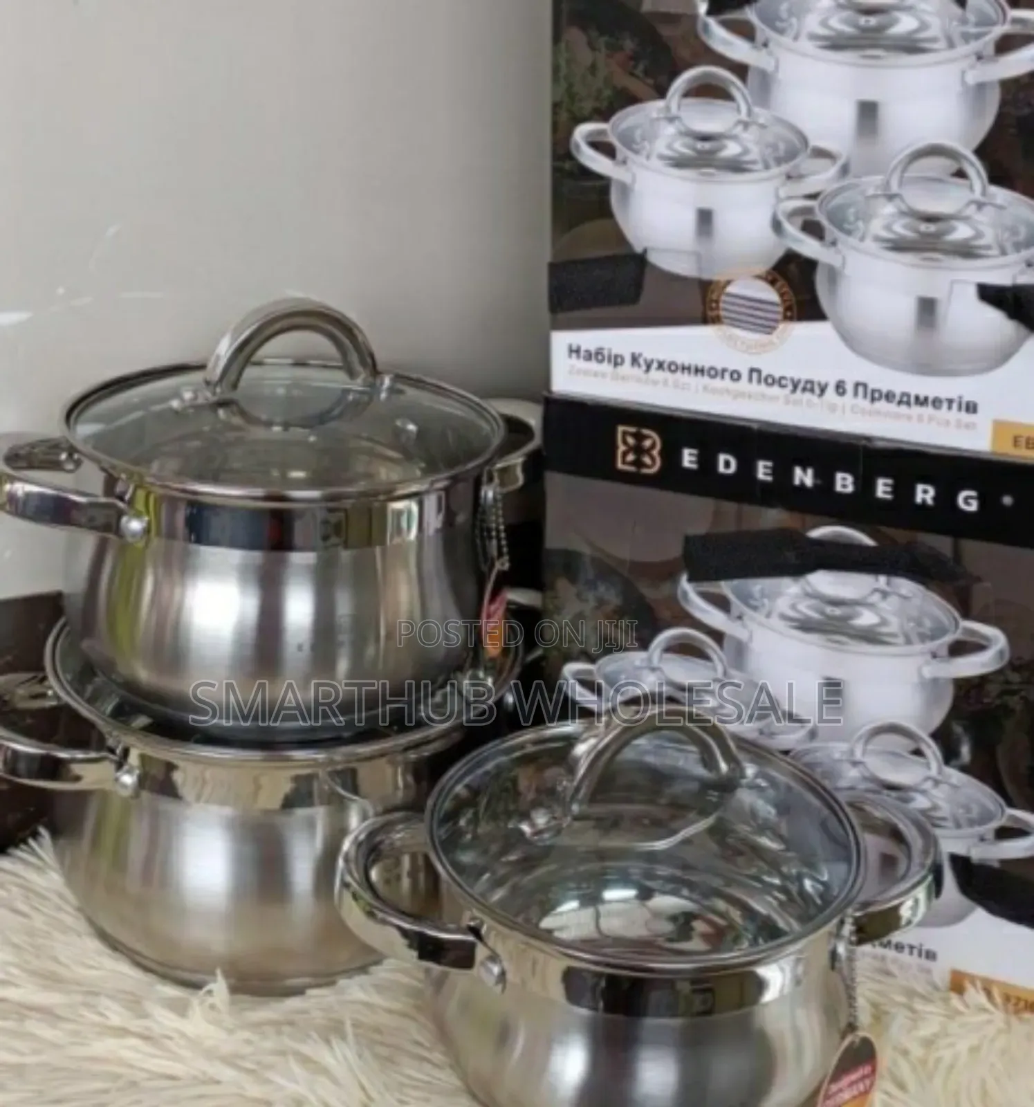 Edenberg 6pcs Eb-3716 Stainless Steel Cookware