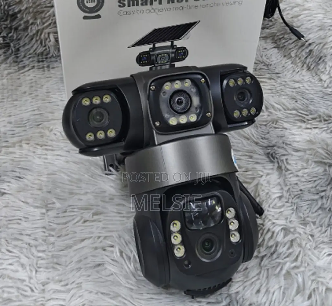 Pan, Tilt Zoom (Ptz) Triple Lens 4g Solar PTZ Camera