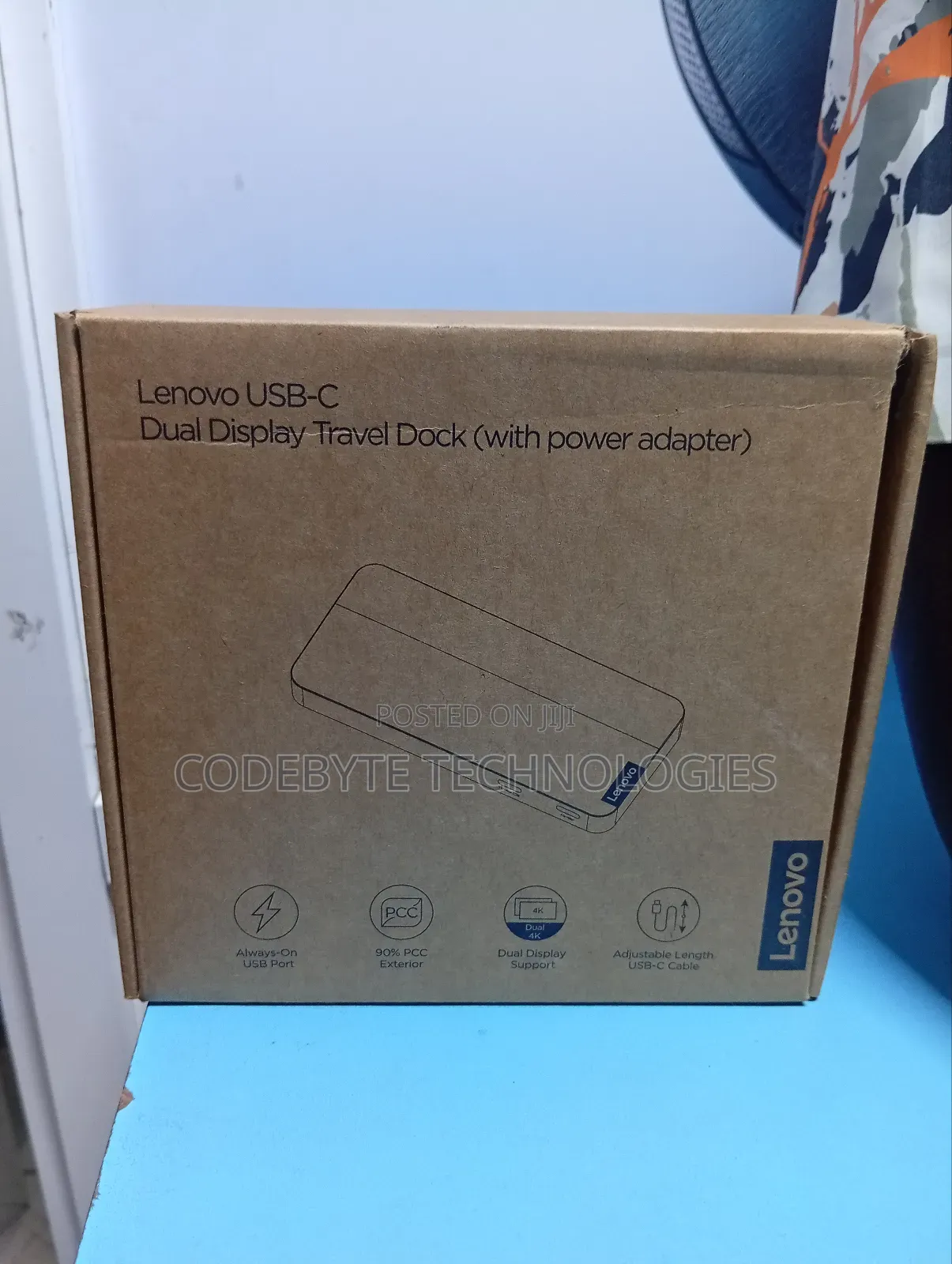 Lenovo Usb-C Dual Display Travel Dock With 100w Adapter_uk 40b90100uk