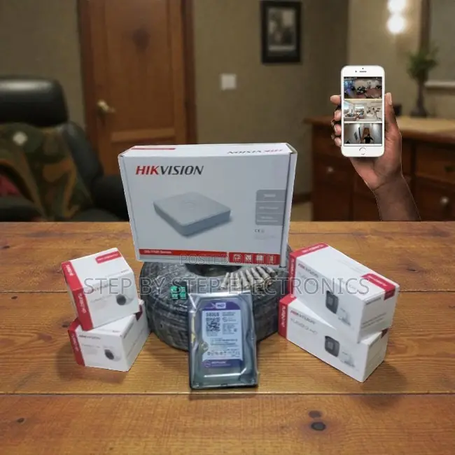 Motion Detection Support 4 Hikvision 1080p Full Hd CCTV Cameras Kit