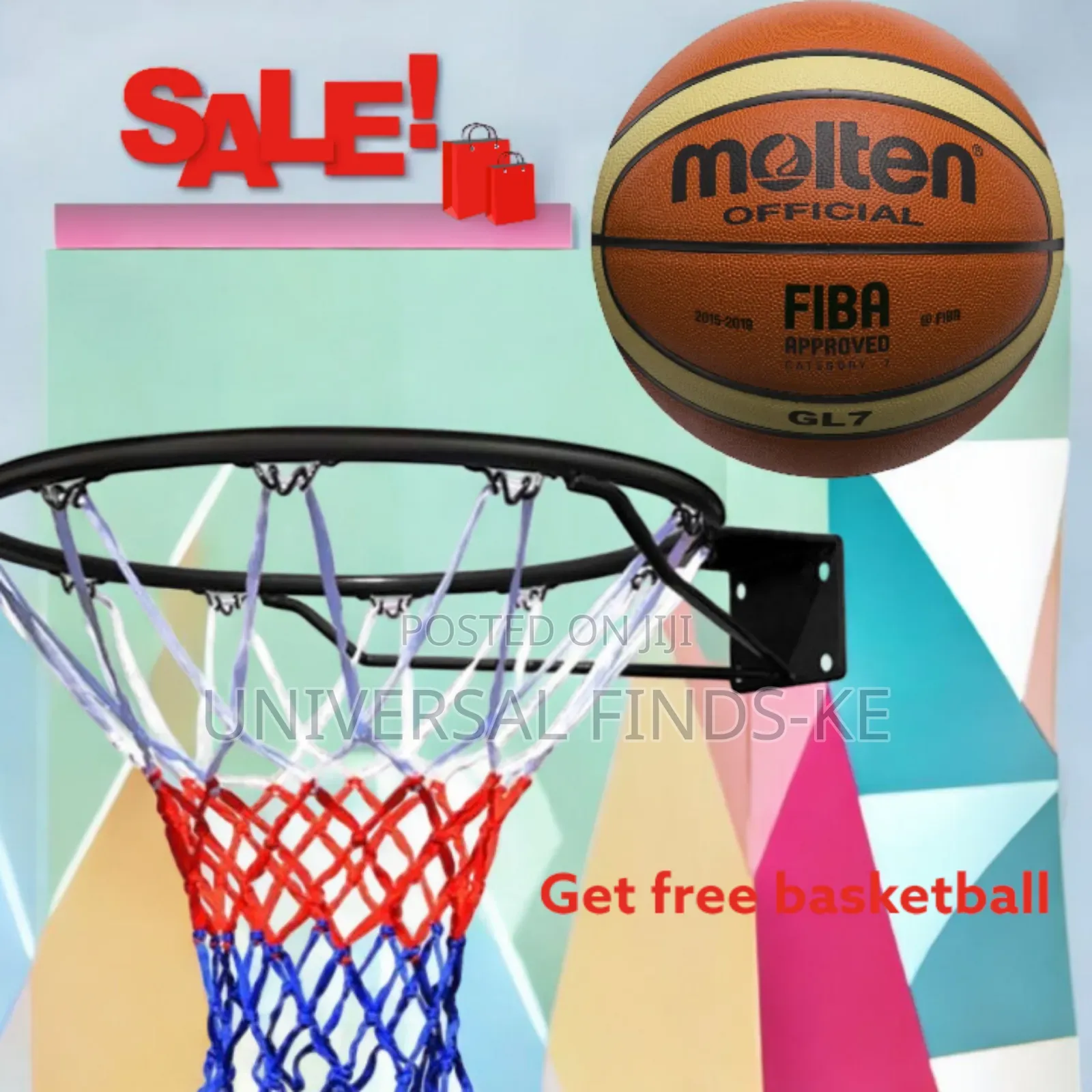 Basketball Ring , Net + Molten Basketball