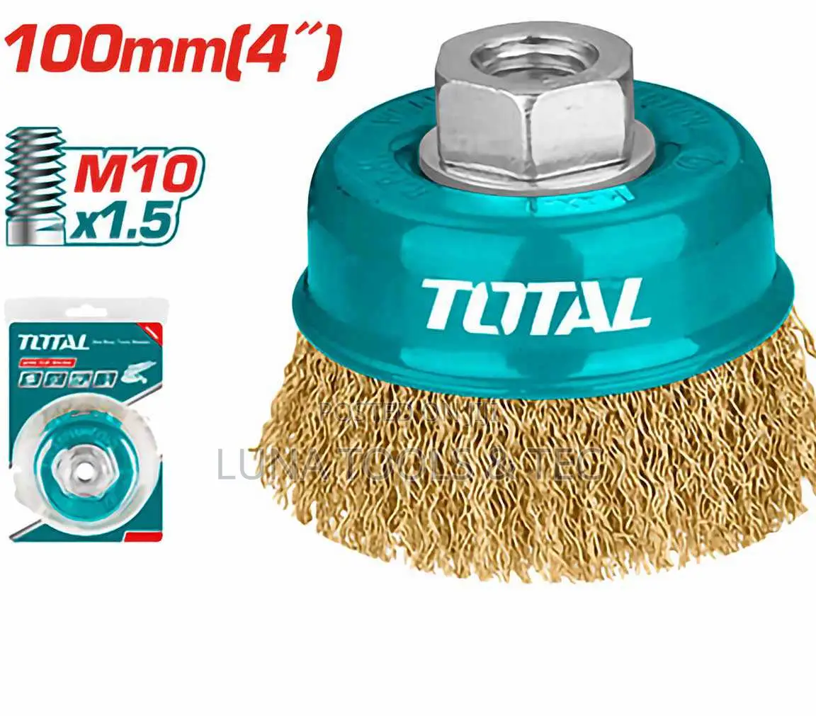 Total Tac31041 Wire Cup Brush
Dia: 100mm, 4"