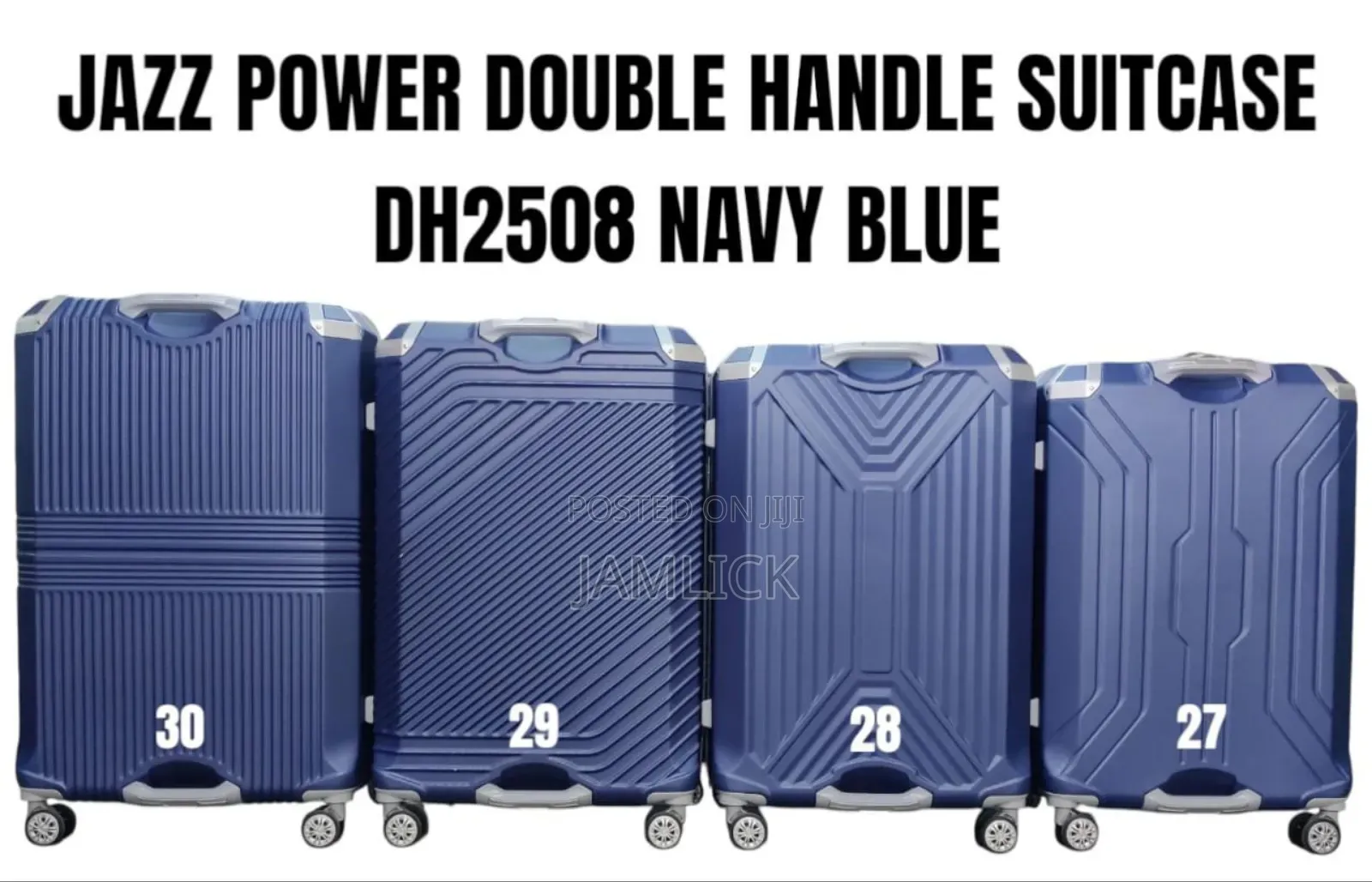 3pcs Set Jazz Power Double Handle Fiber Suitcase