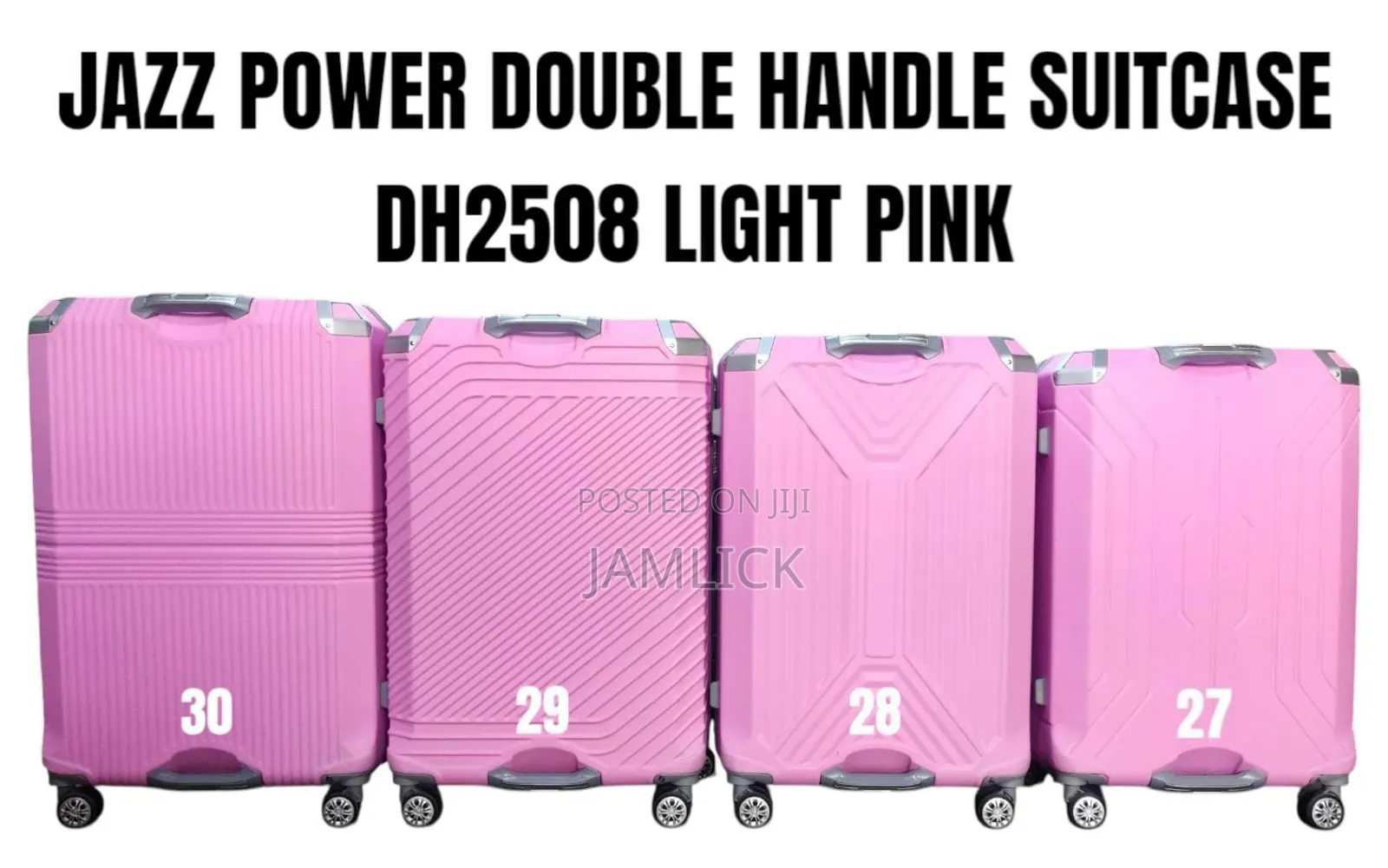 3pcs Set Jazz Power Double Handle Fiber Suitcase
