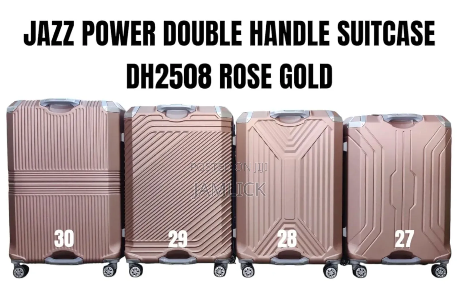 3pcs Set Jazz Power Double Handle Fiber Suitcase