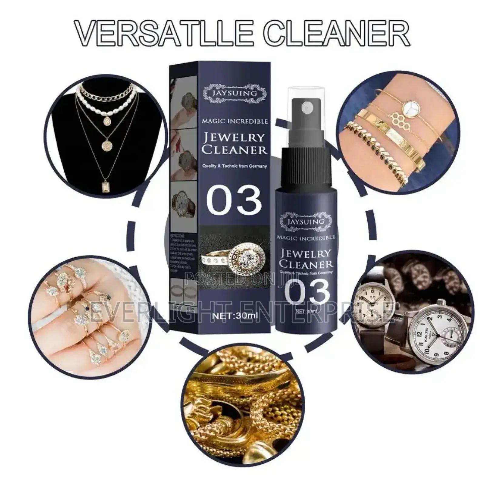 30 Ml Set Jewelry Detergent Cleaner
