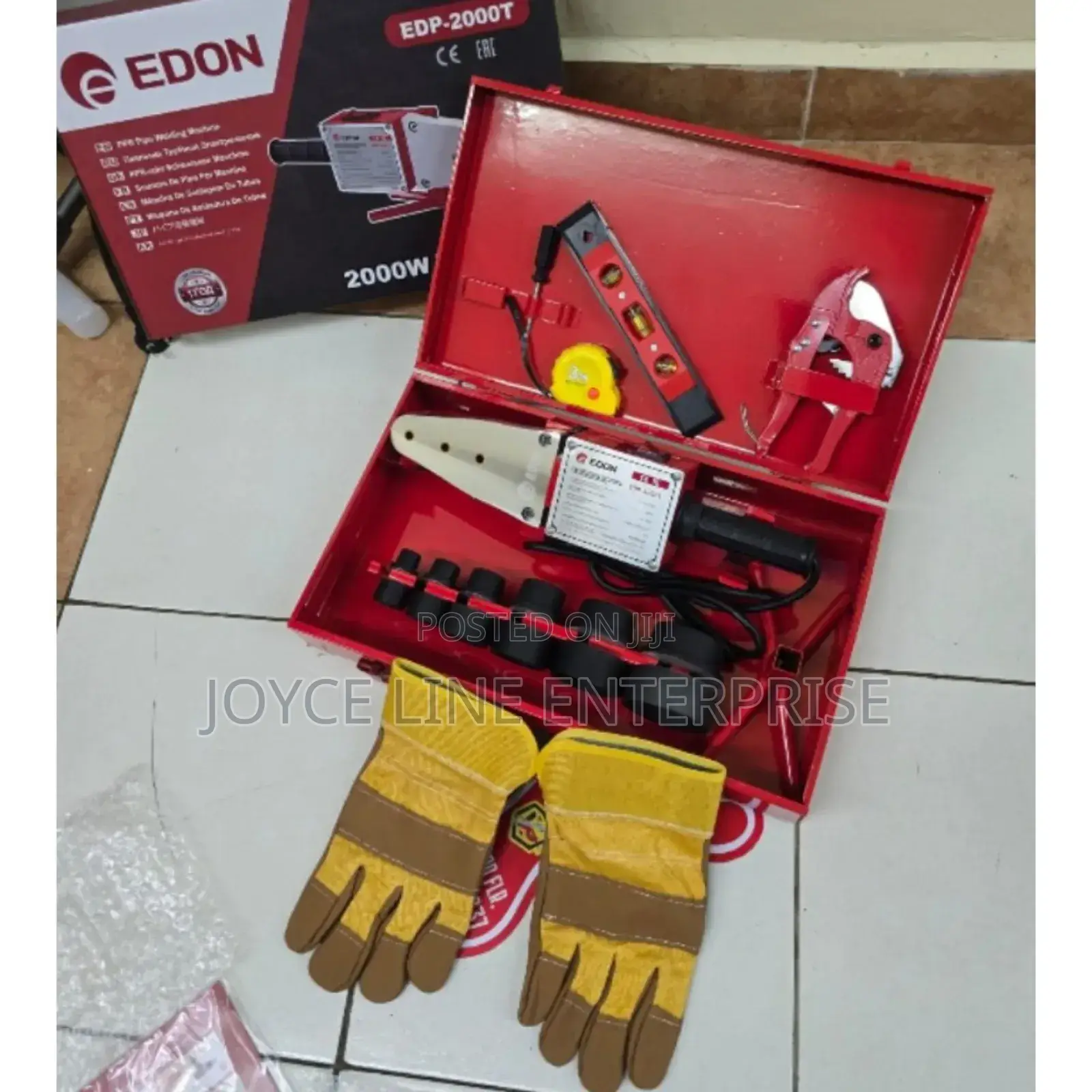 Edon PPR 2000w
Range (20-63)
Spirit Level.
Tape.Measure 
Gloves 
 at 4000