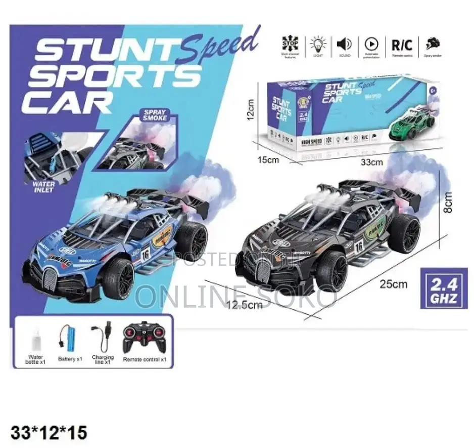 Kids Remote Control Stunt Car – Rechargeable Speed Sports Rc Toy