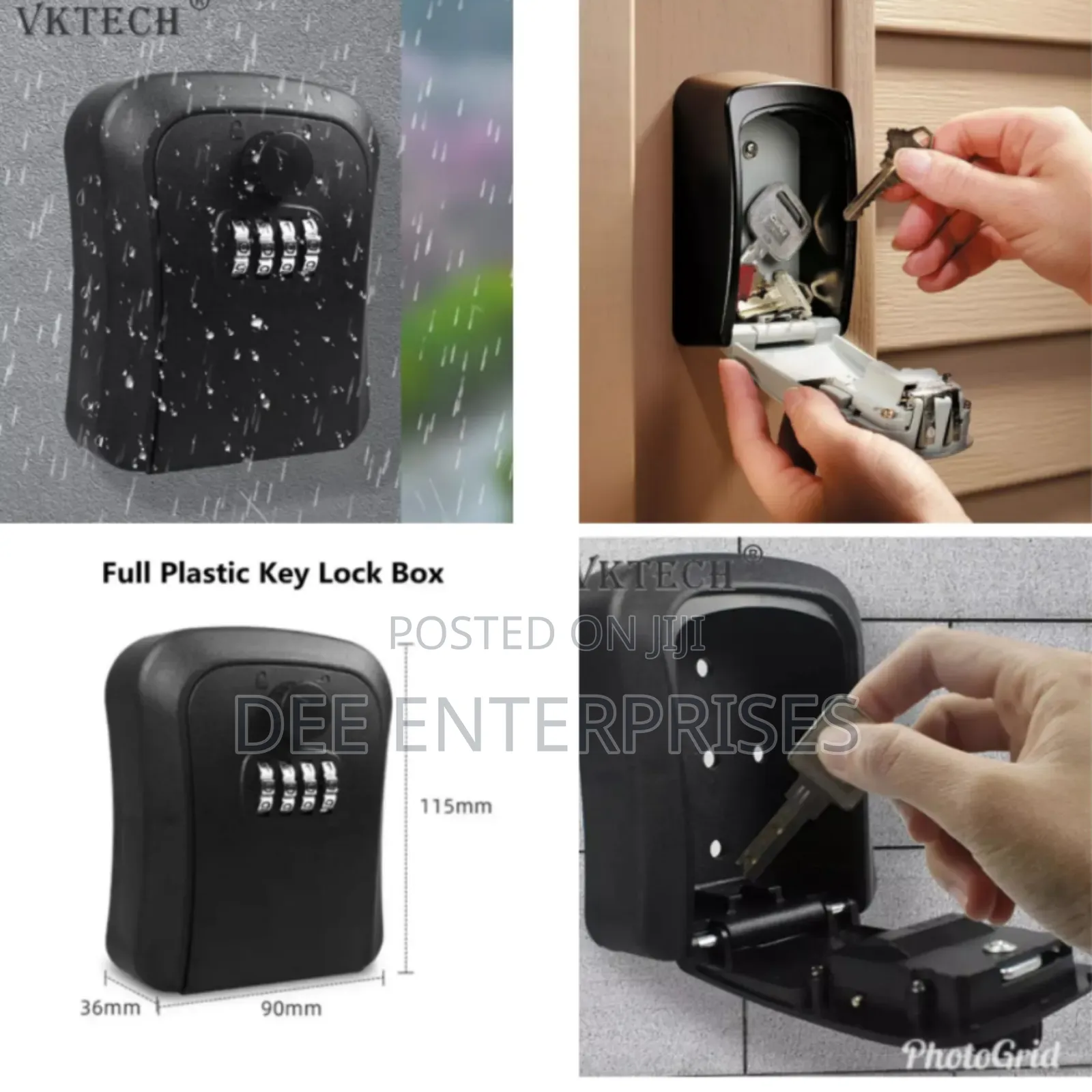 Hard Plastic Key Storage Lock Box