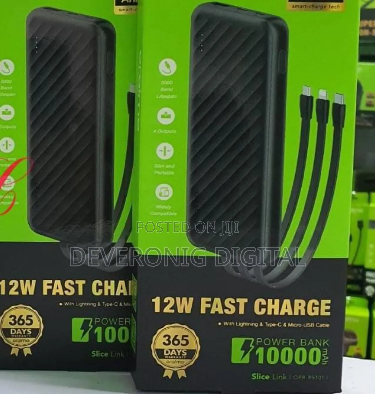 Oraimo Slice Link Opb-P5101 *10,000mah* Power Bank