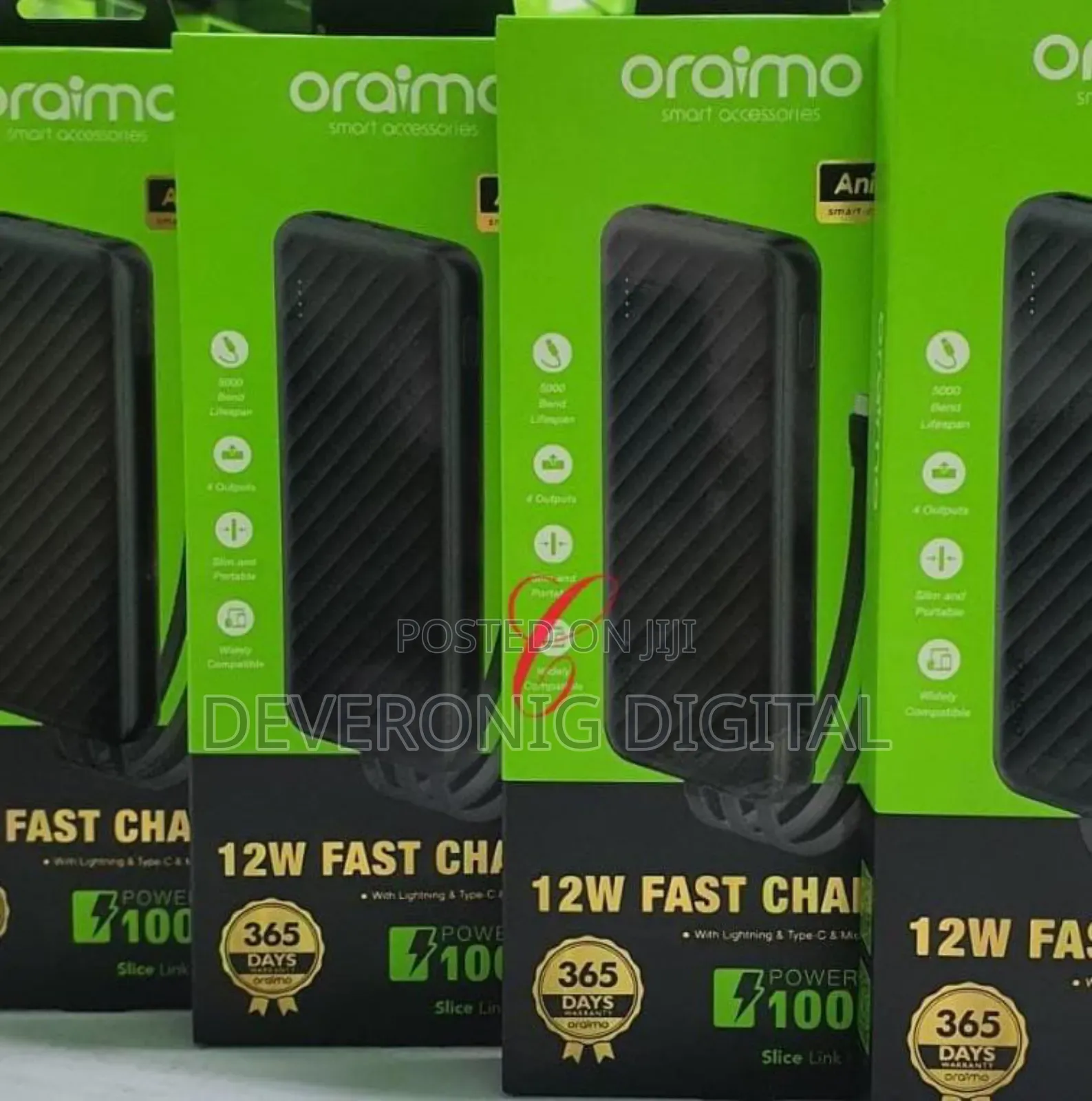 Oraimo Slice Link Opb-P5101 *10,000mah* Power Bank