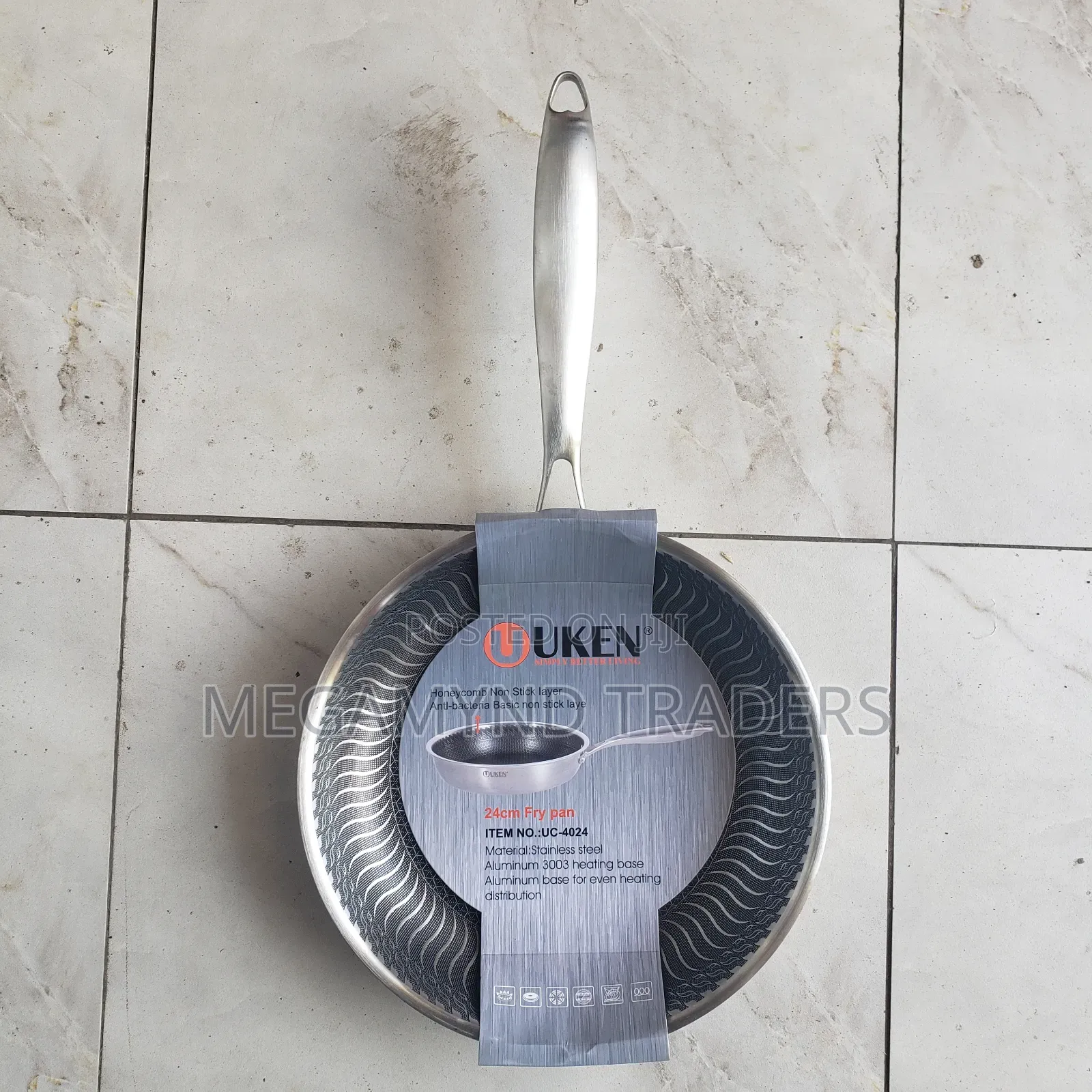 Induction Cooking Fry Pan / Stainless Steel Honeycomb Pan