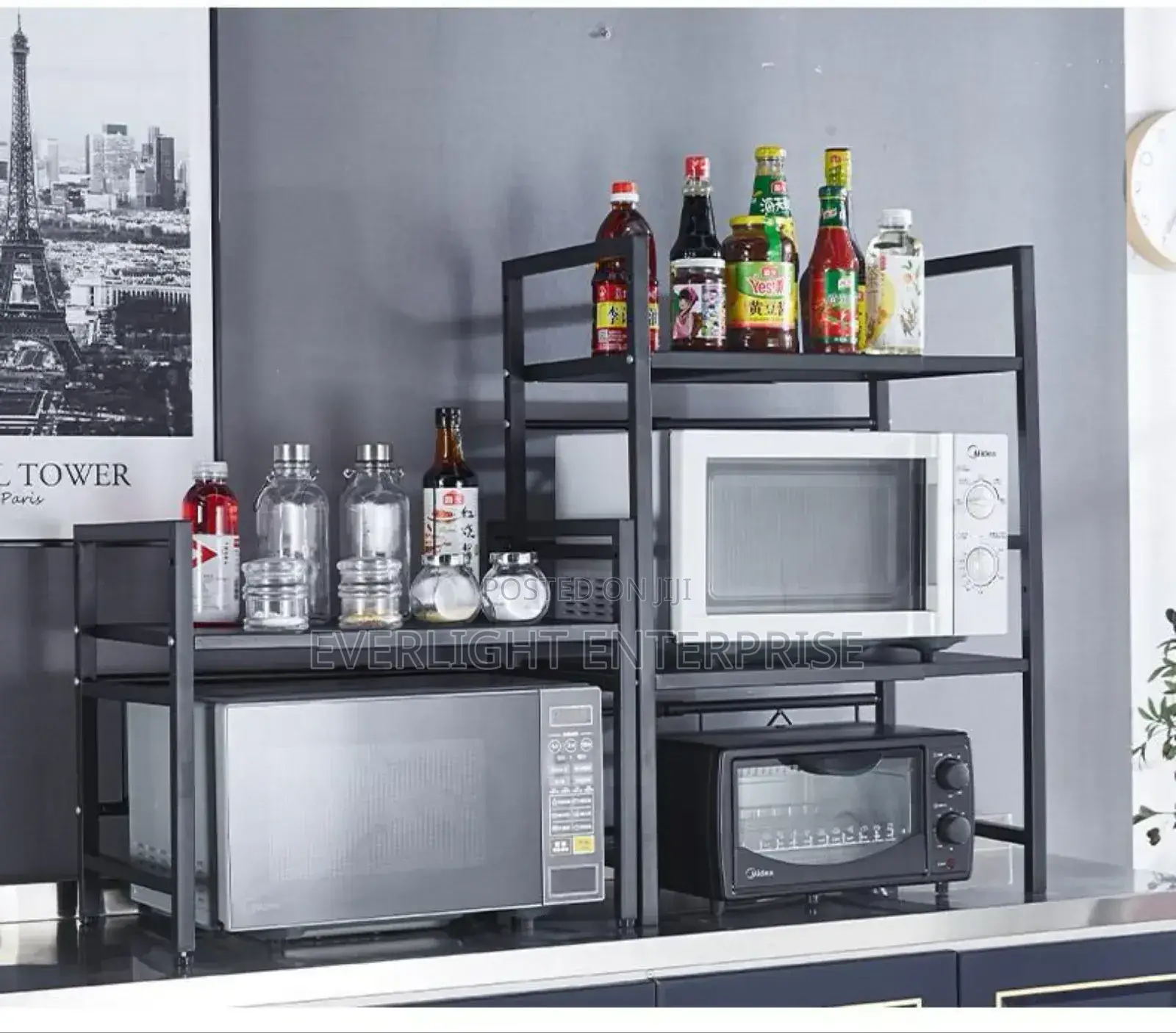 Metallic Microwave Stand