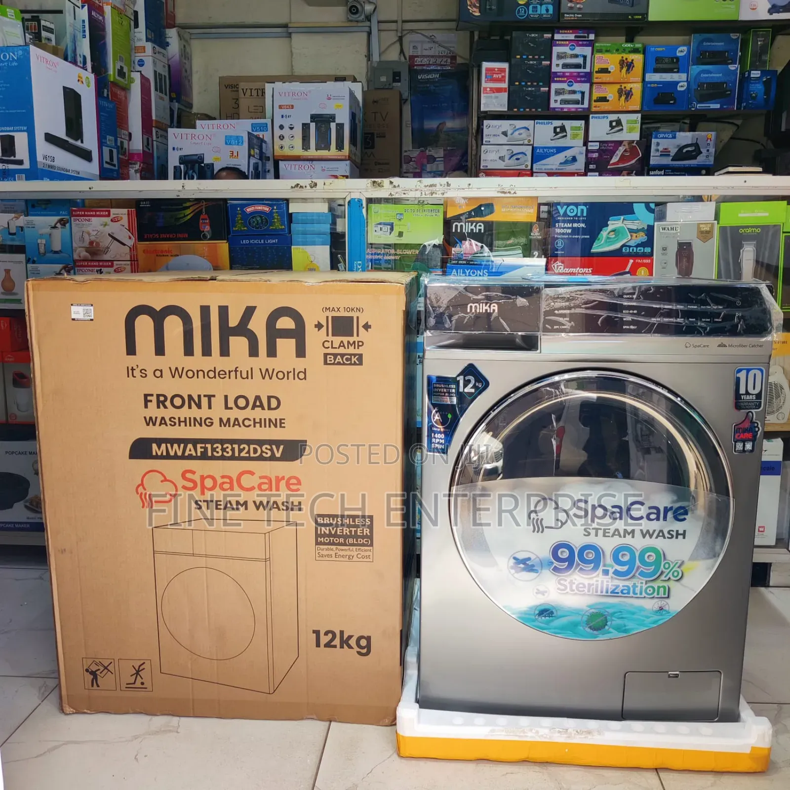 Mika 12kg Fully Automatic Washing Machine Wash Spin 1500rpm