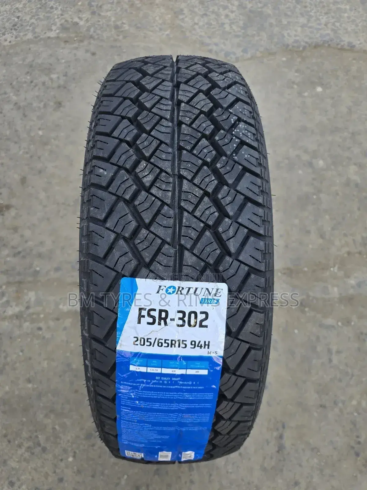 205 /65 R15 Fortune Tyres(All Terrein)
