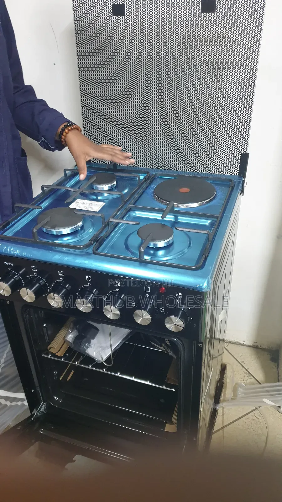Syinix 50×55 3+1 Standing Cooker With Electric Oven