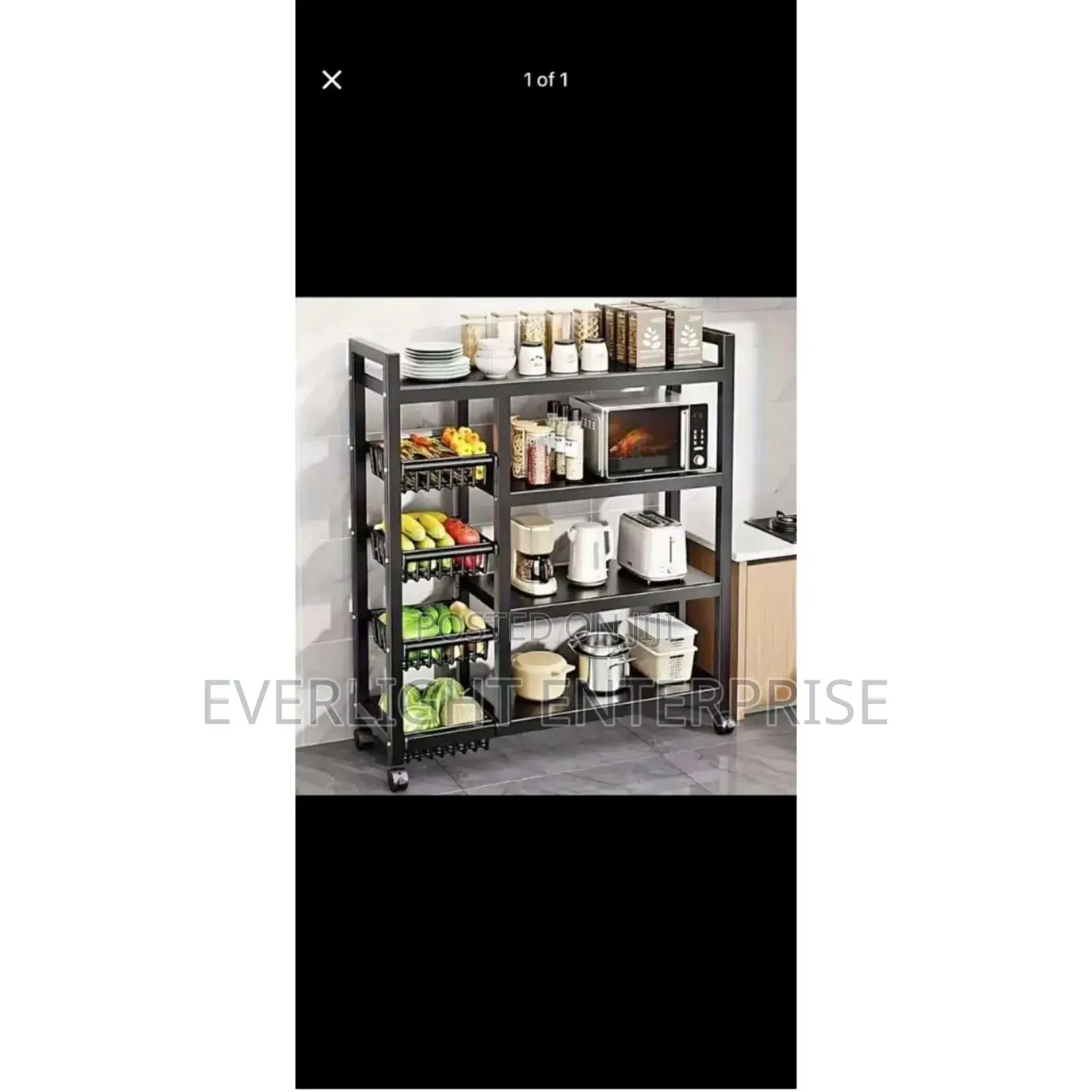 Microwave Stand With Fruits