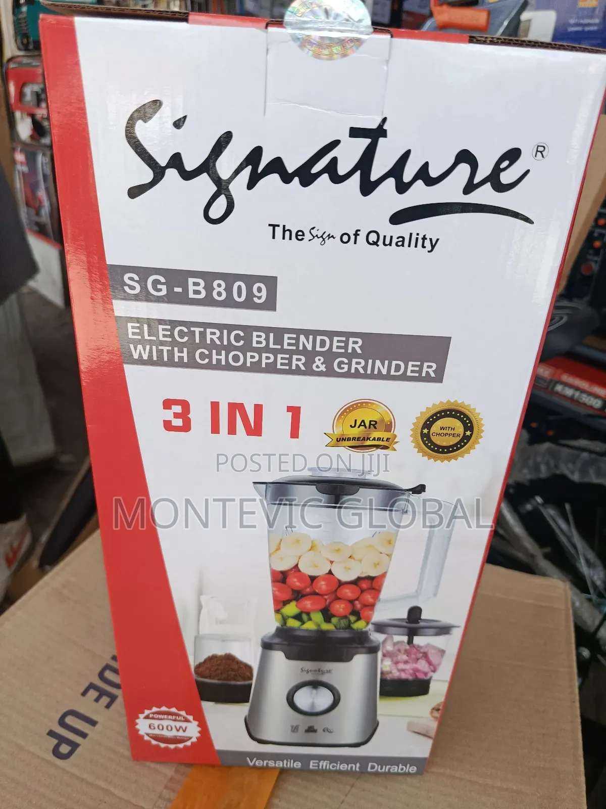 Singnature Commercial Blender With Chopper And Grinder 600w