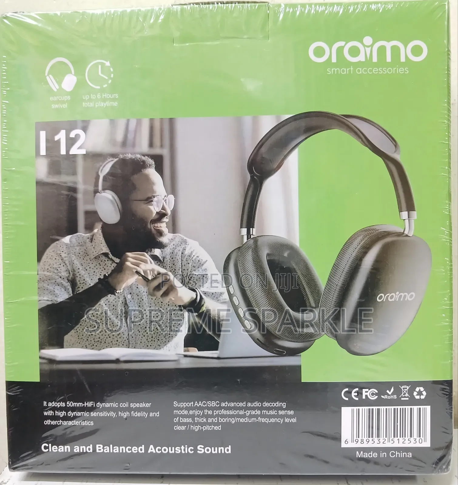 The Oraimo I12 Pure Bass Wireless Headphones