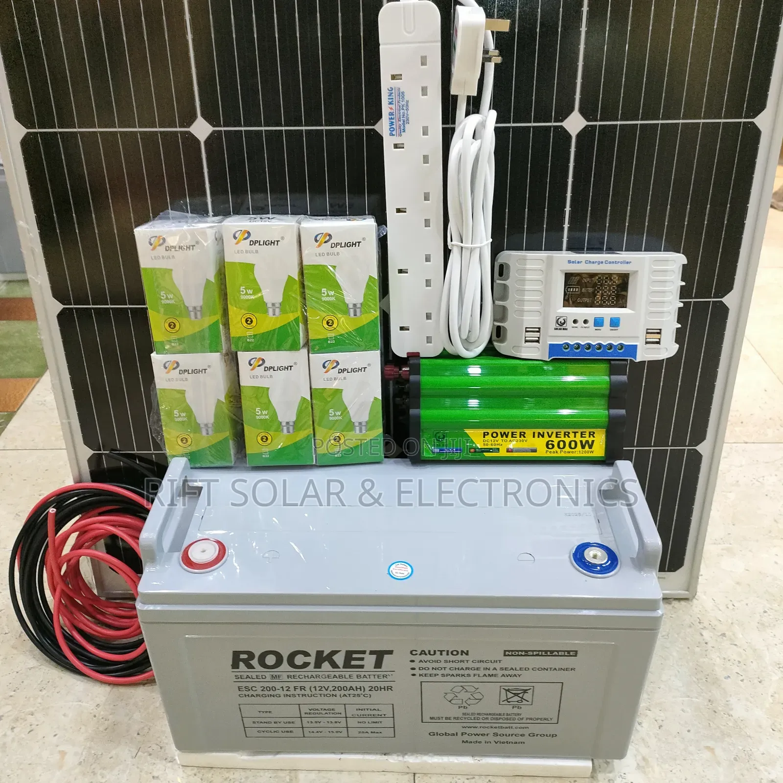 550w Full Solar Package Support (43" Tv, Music,6 Lights,Wifi, Laptop)