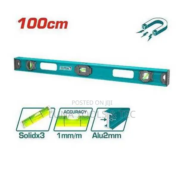 Total Tmt210026 Spirit Level
Length:100cm
Aluminum