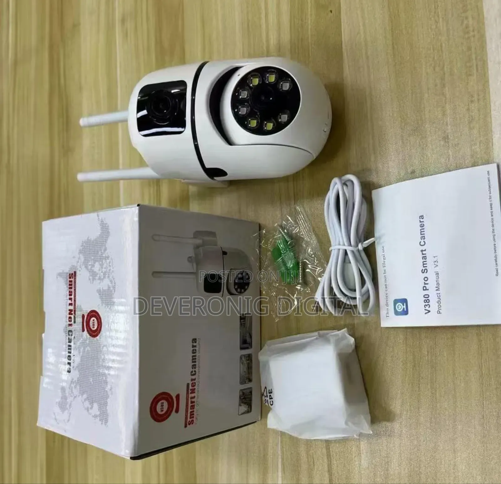 New Model Wall Mounted V380 Dual Lens Wifi Bulb PTZ Camera