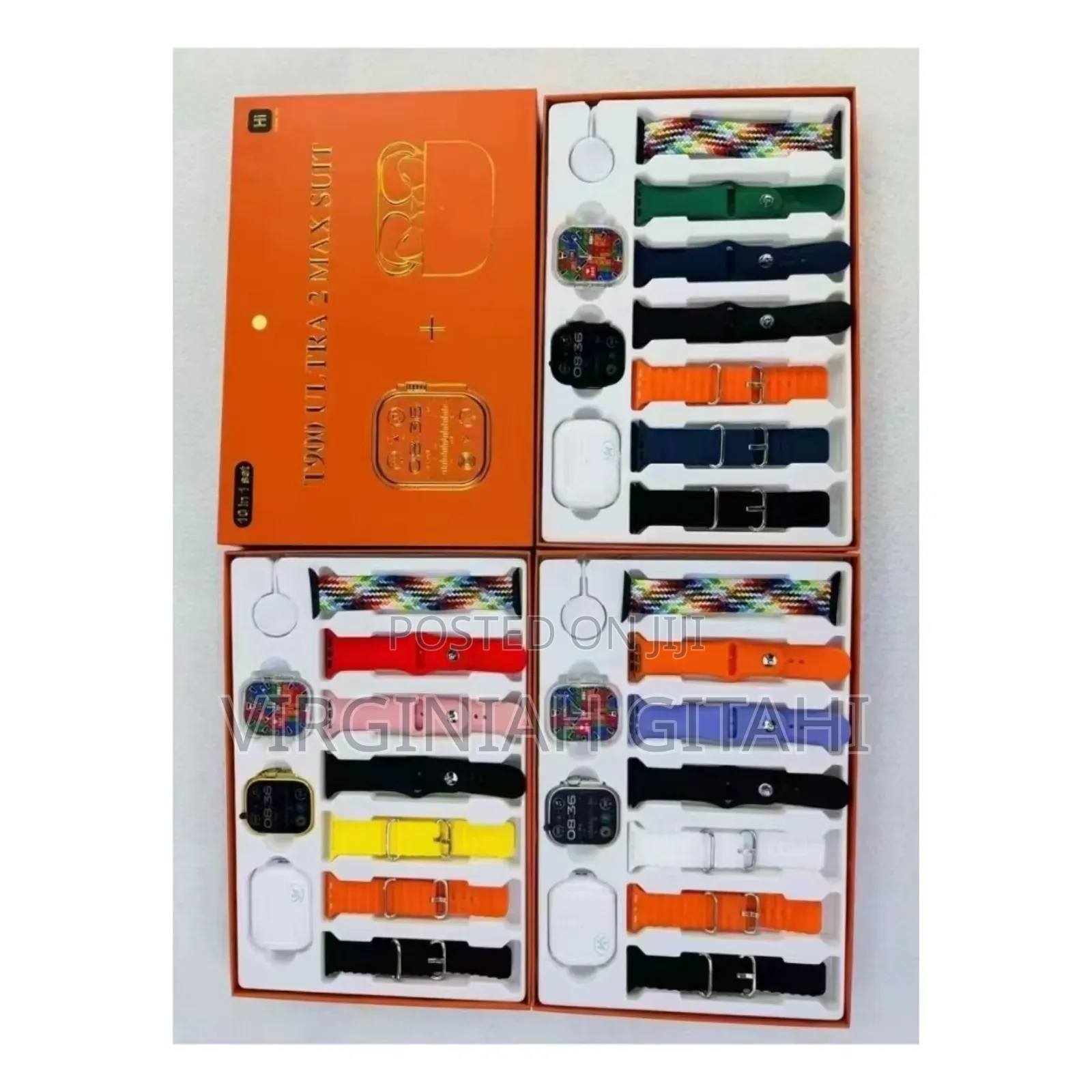 *T900 Ulra2 7 in 1 Straps Smart Watch ( 10 in 1 Set )*