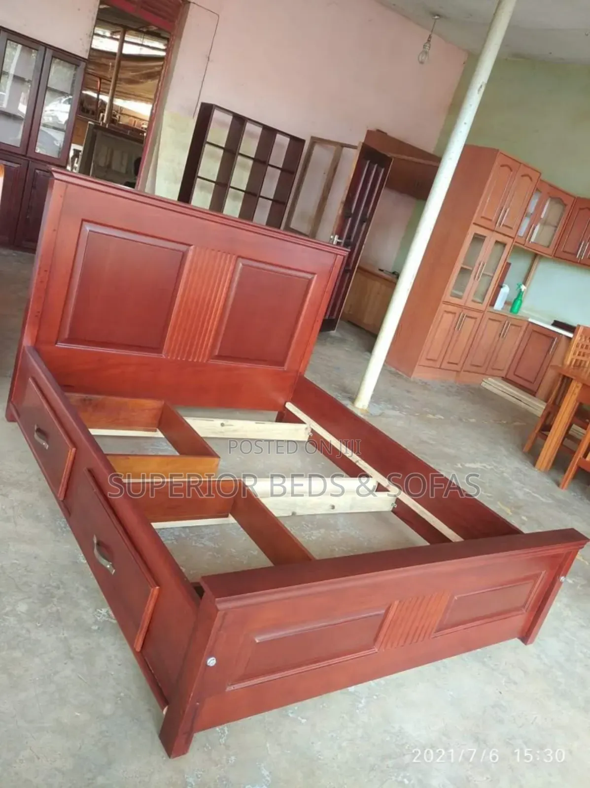Solid Wood Storage Panel Bed Size 5 by 6