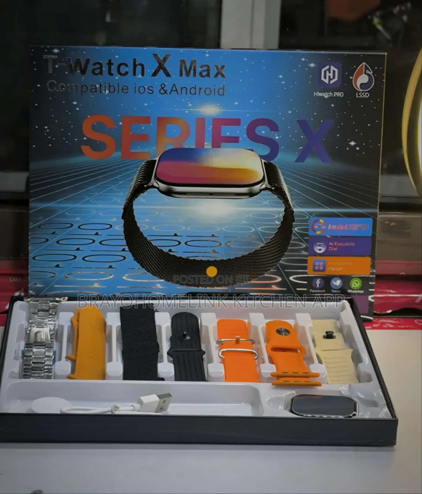 *T Watch X Max Series X*
- 7 Straps