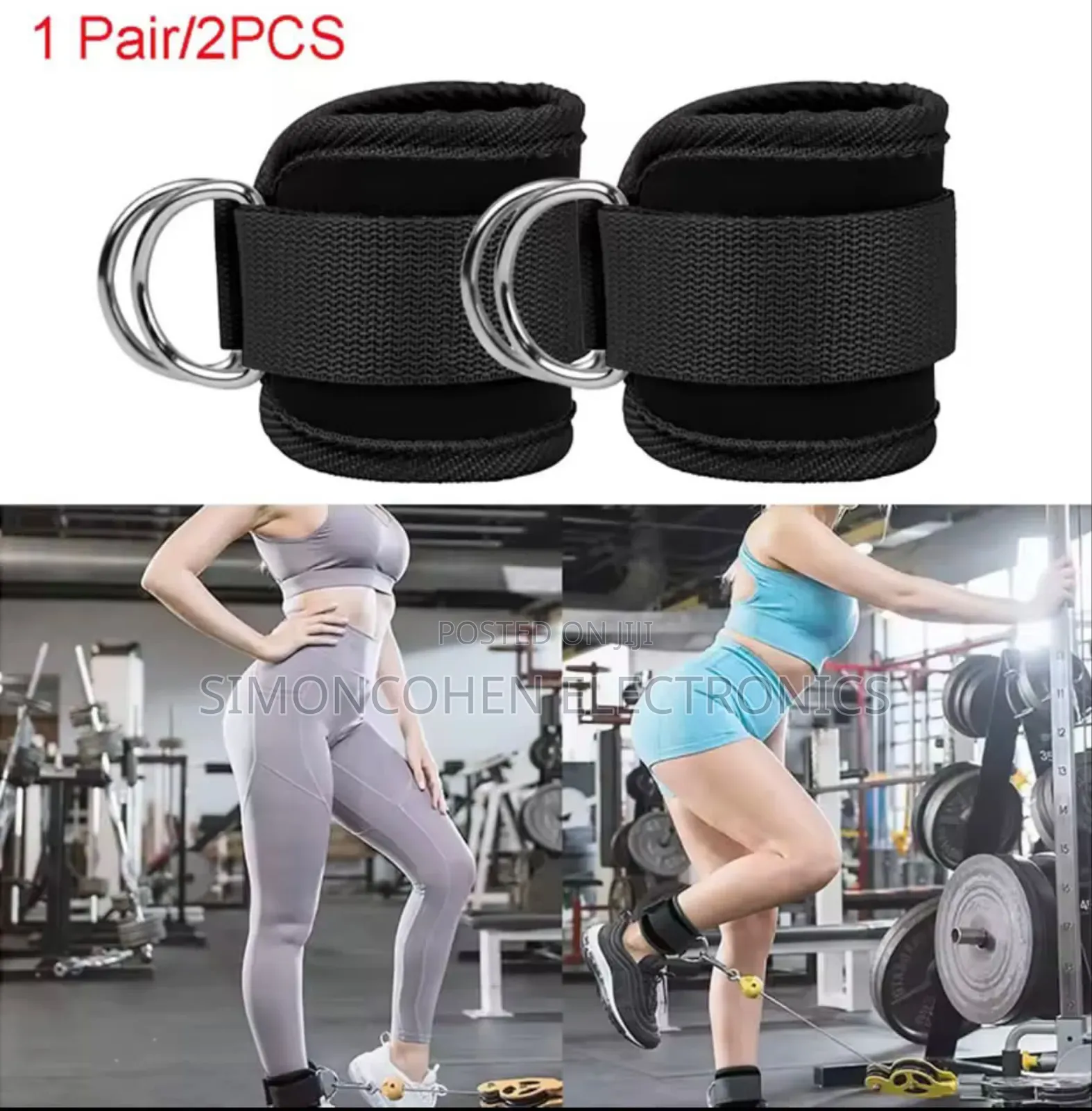 2pcs Ankle Straps For Cable Machines Kickbacks