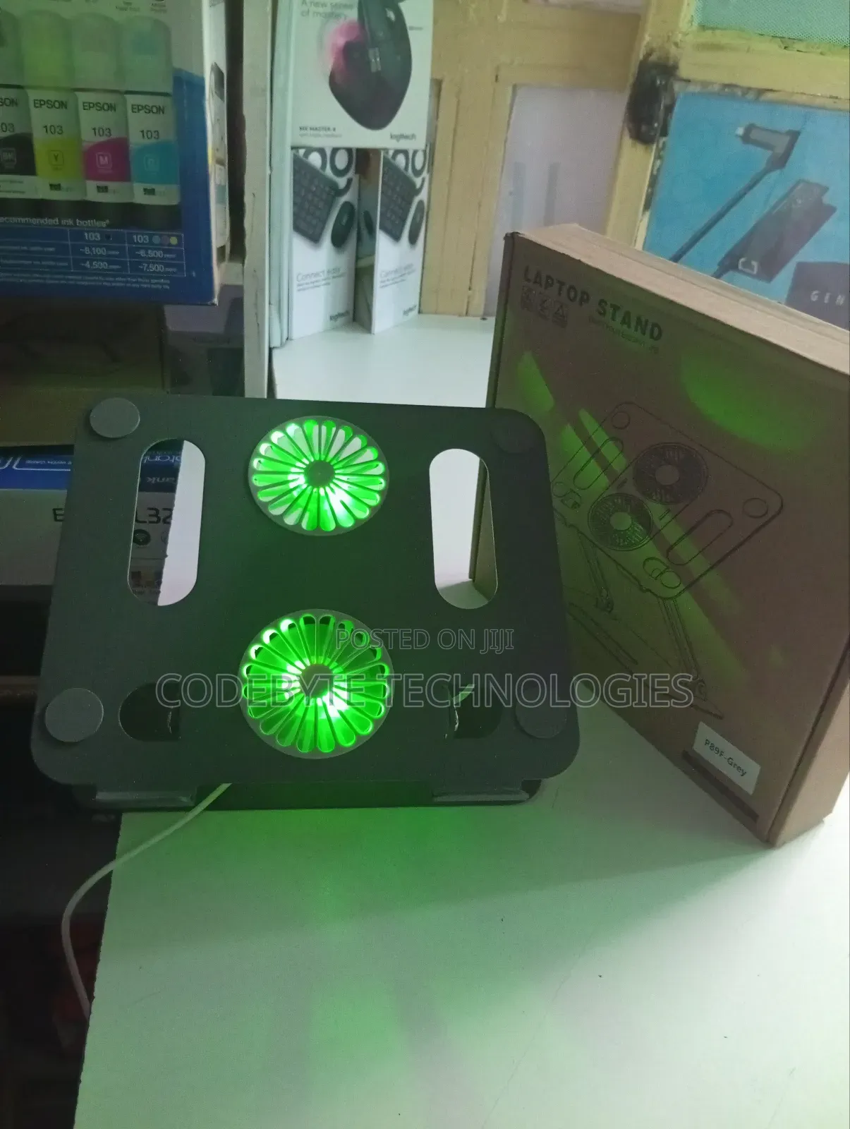 Foldable Laptop Stand With a Fan and RGB Light