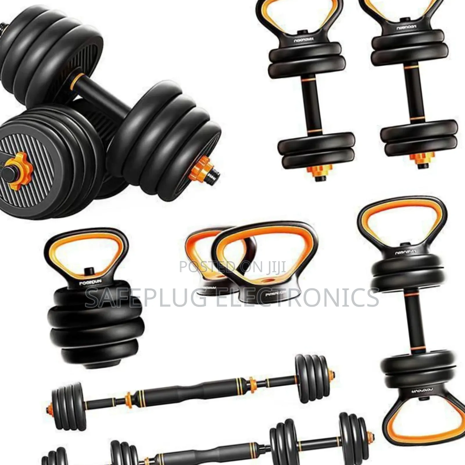 6-in-1 50kg Combo (Kettlebell + Barbell)