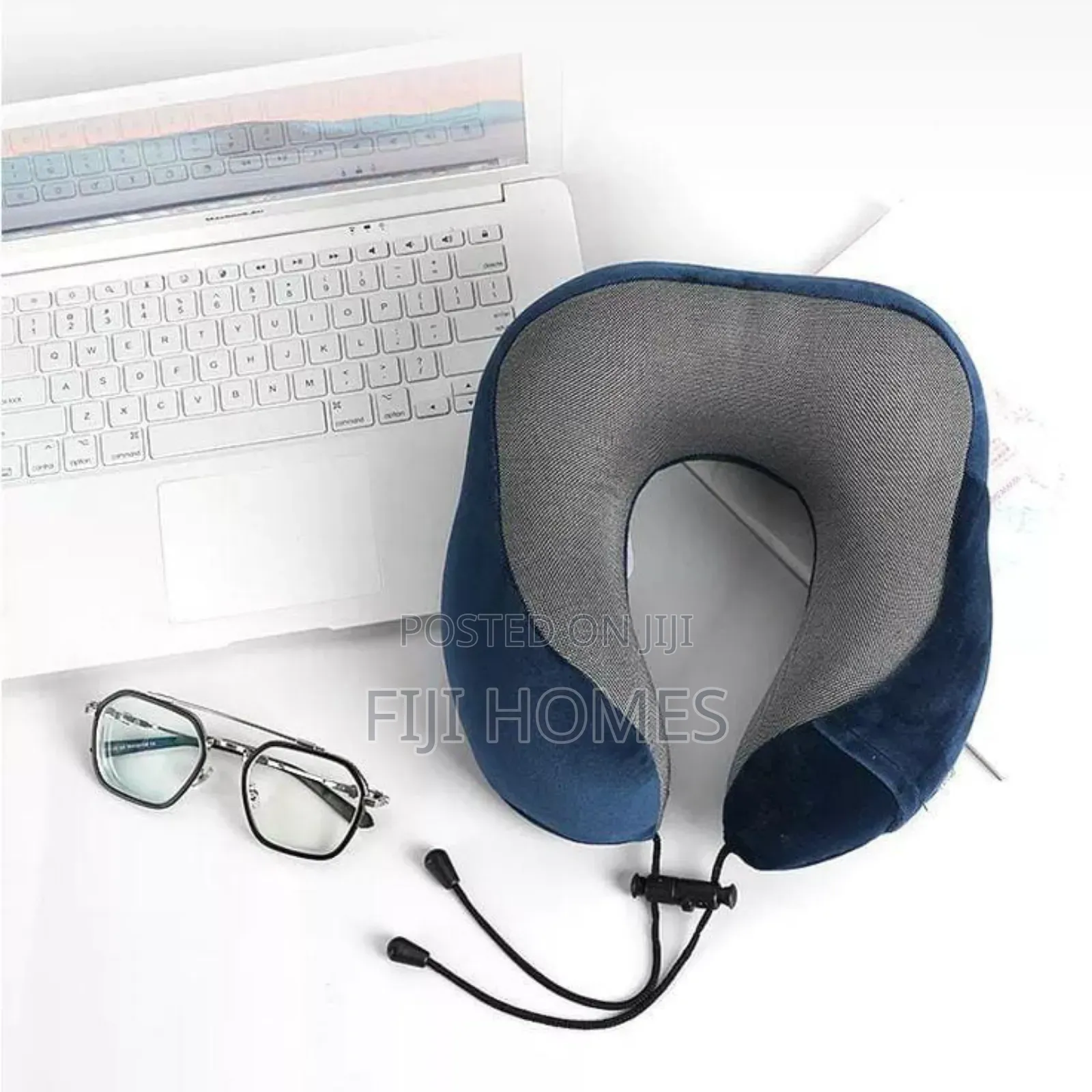 Memory Cotton Neck Pillows – With Phone Side Pouch
