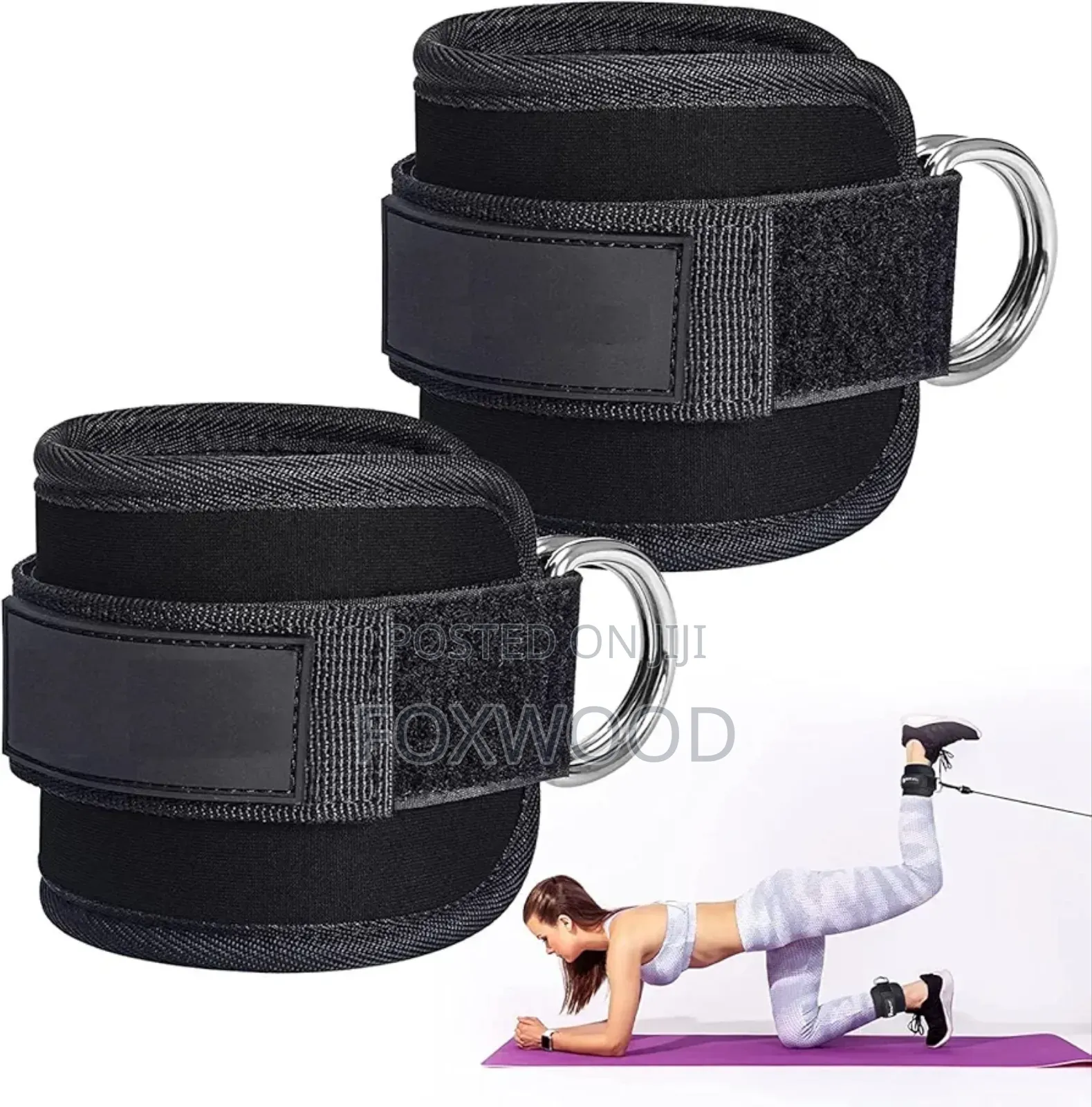 2pcs Ankle Straps for Cable Machines Kickbacks -