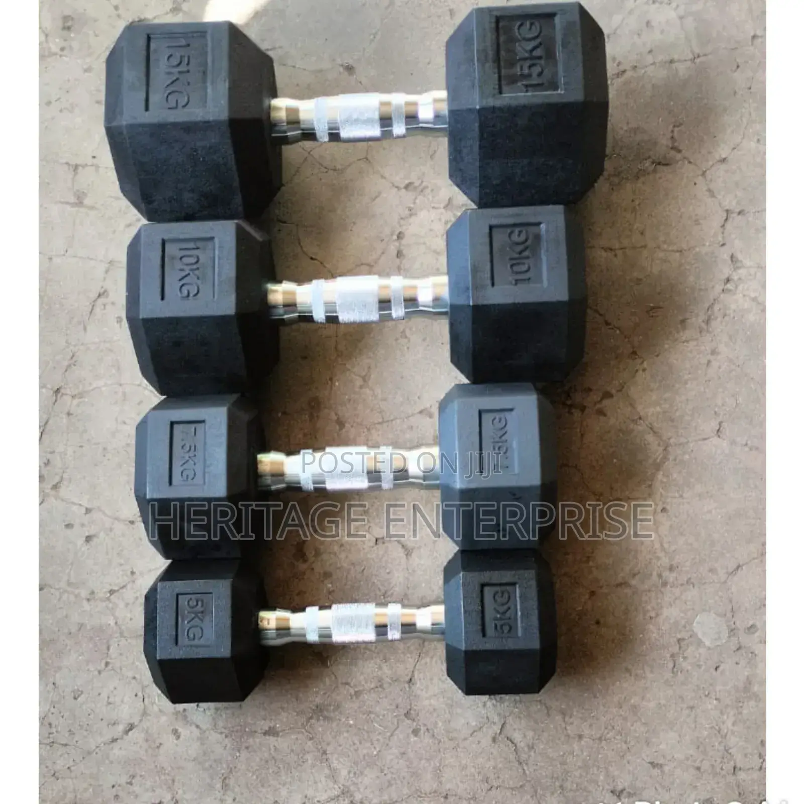Hexagon Dumbells 10kg Pair