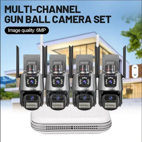 9mp Ip PTZ CCTV Camera Wifi Security Three Lens Dual