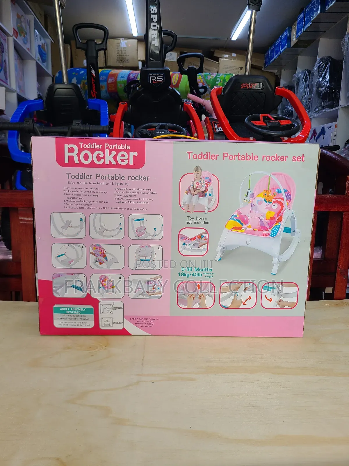 Toddlers Portable Baby Rocker.