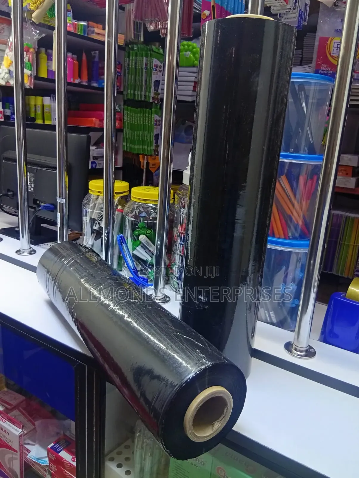 A Roll of Black Handstretch Film