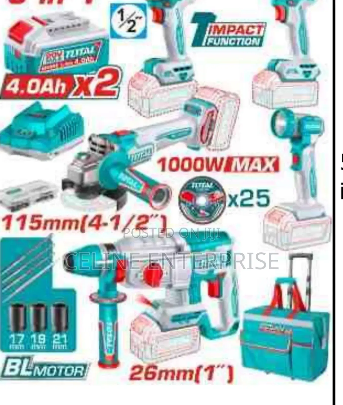 5pcs Cordless Industrial Combo Kit
