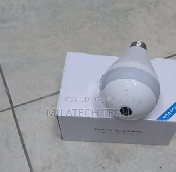 Wifi Bulb Nanny Camera 360 Degree Panorama 2 Way Audio