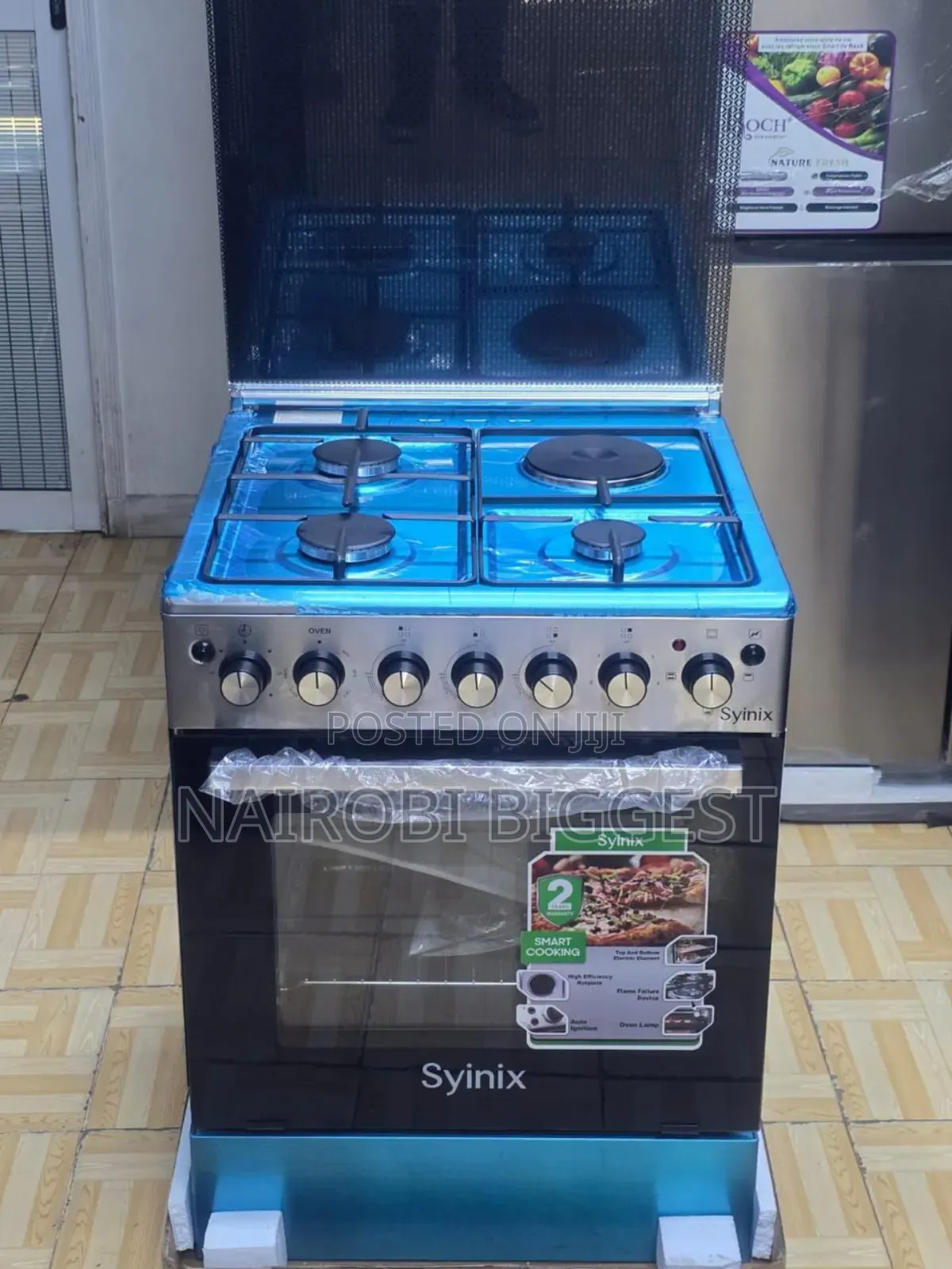 Syinix 60 By 60 3gas+1electric Plate Standing Cooker
