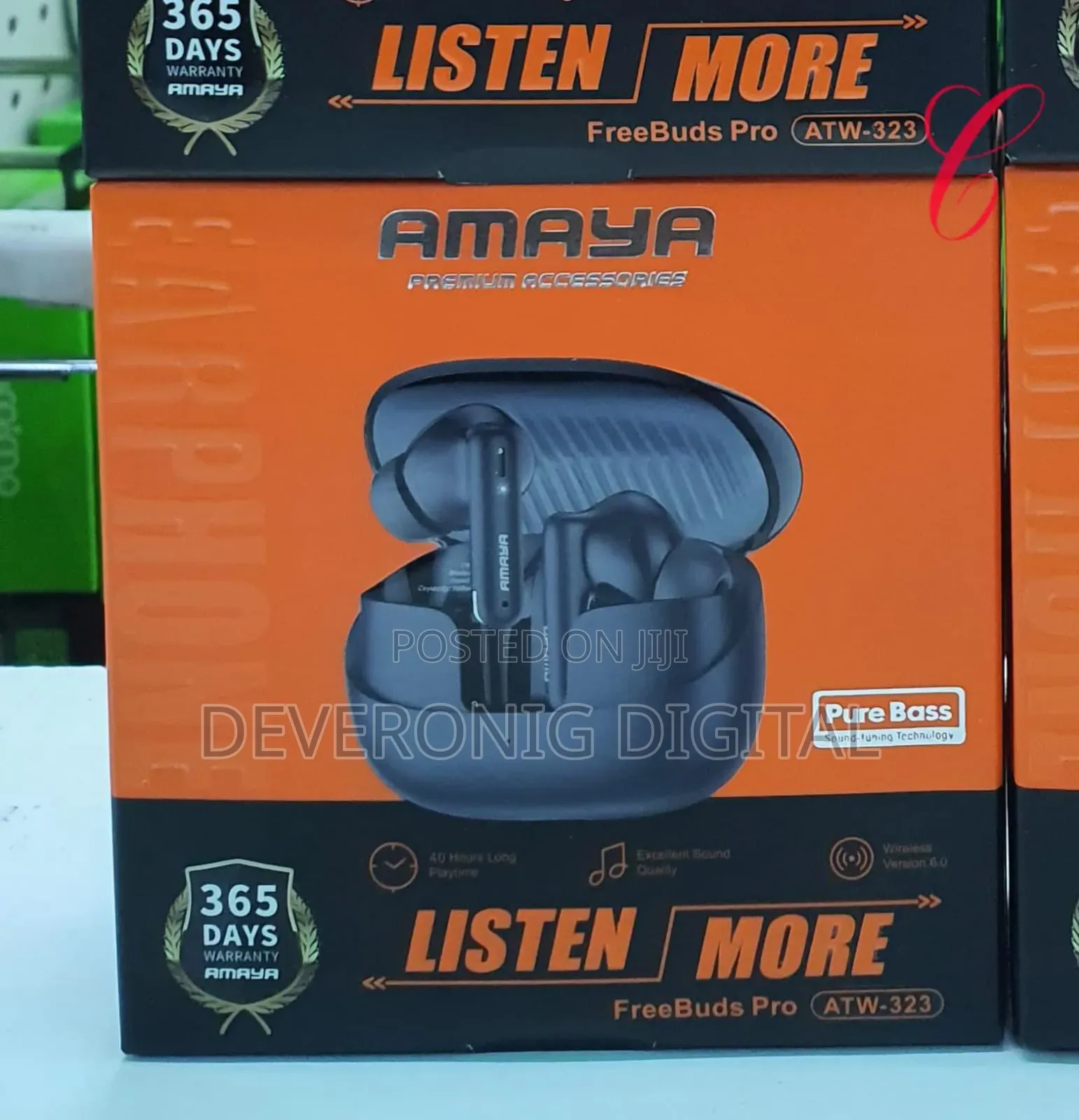Amaya Freebuds Pro Atw-323 *40hrs Playtime* Pure Bass Earbuds