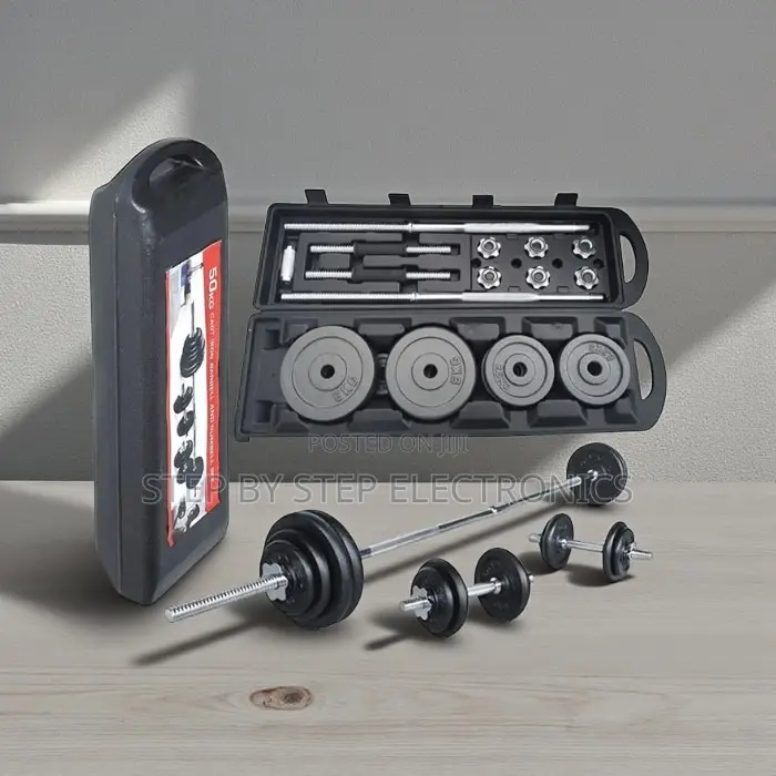 Cast Iron 50kg Adjustable Dumbbell Weight Set With Casing