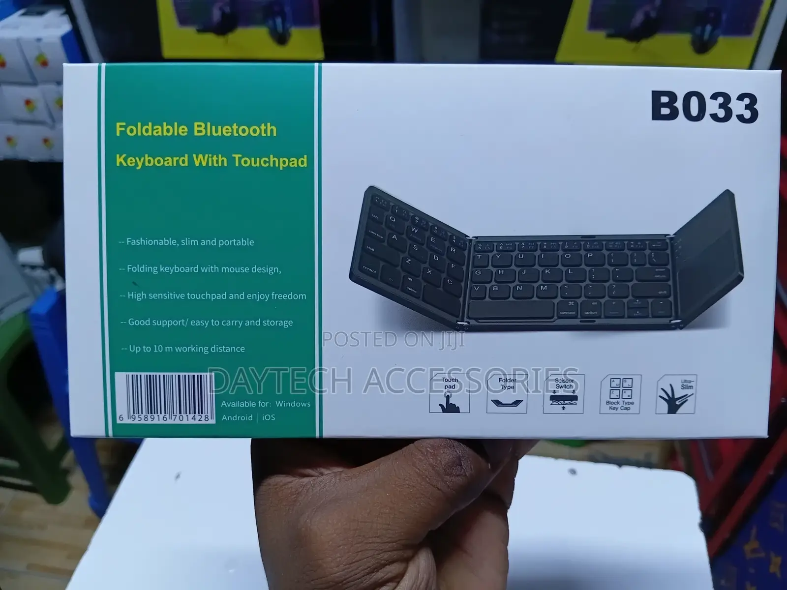 This Is a B033 Foldable Bluetooth Keyboard With Touchpad.