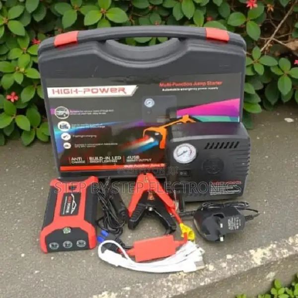 Rechargeable Battery 99800mah Jump Starter With Tire Inflator