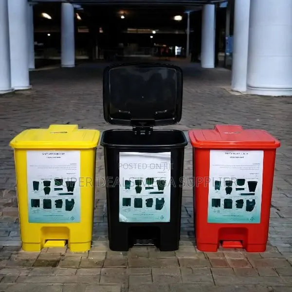 Hands Free Operation 30l Step Pedal Waste Bin With Corrosion Proof